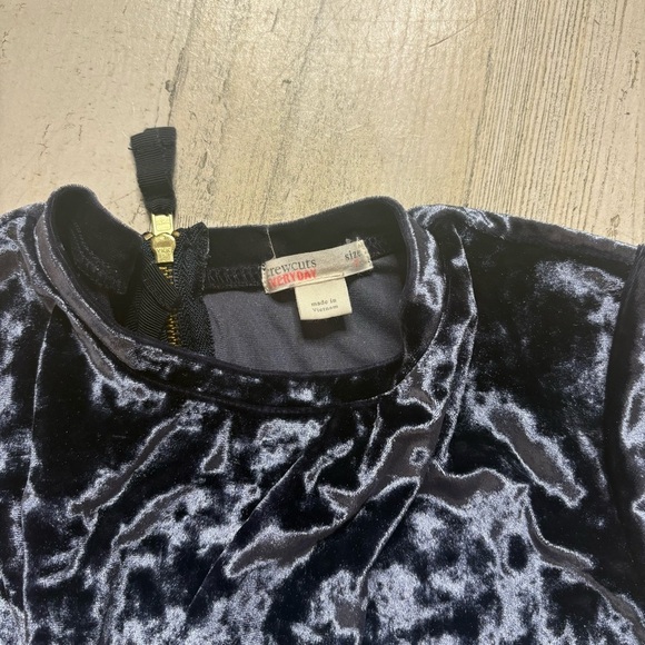 Crewcuts Girls Velvet Navy Dress Size 7 - Picture 2 of 3